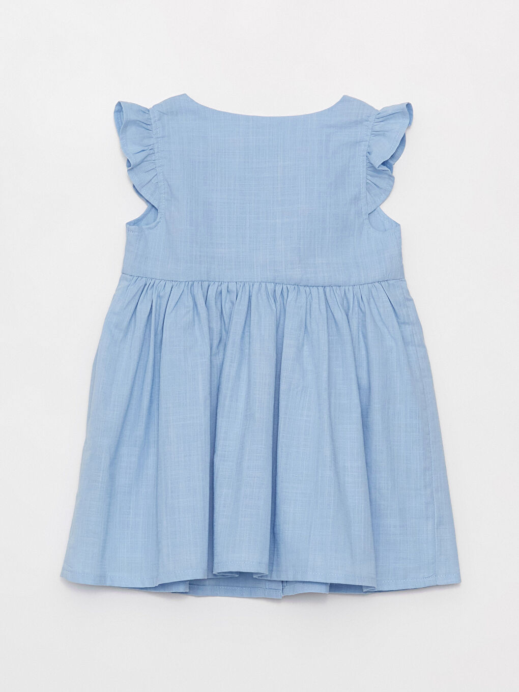 فستان للبنات الرضع بياقة دائرية بسيط-1