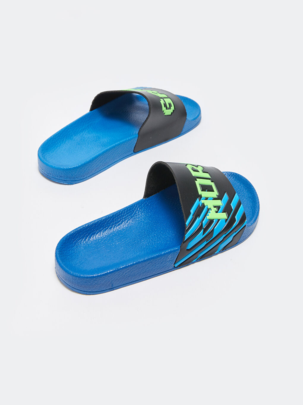 Mavi Baskılı Tek Bantlı Erkek Çocuk Terlik-4