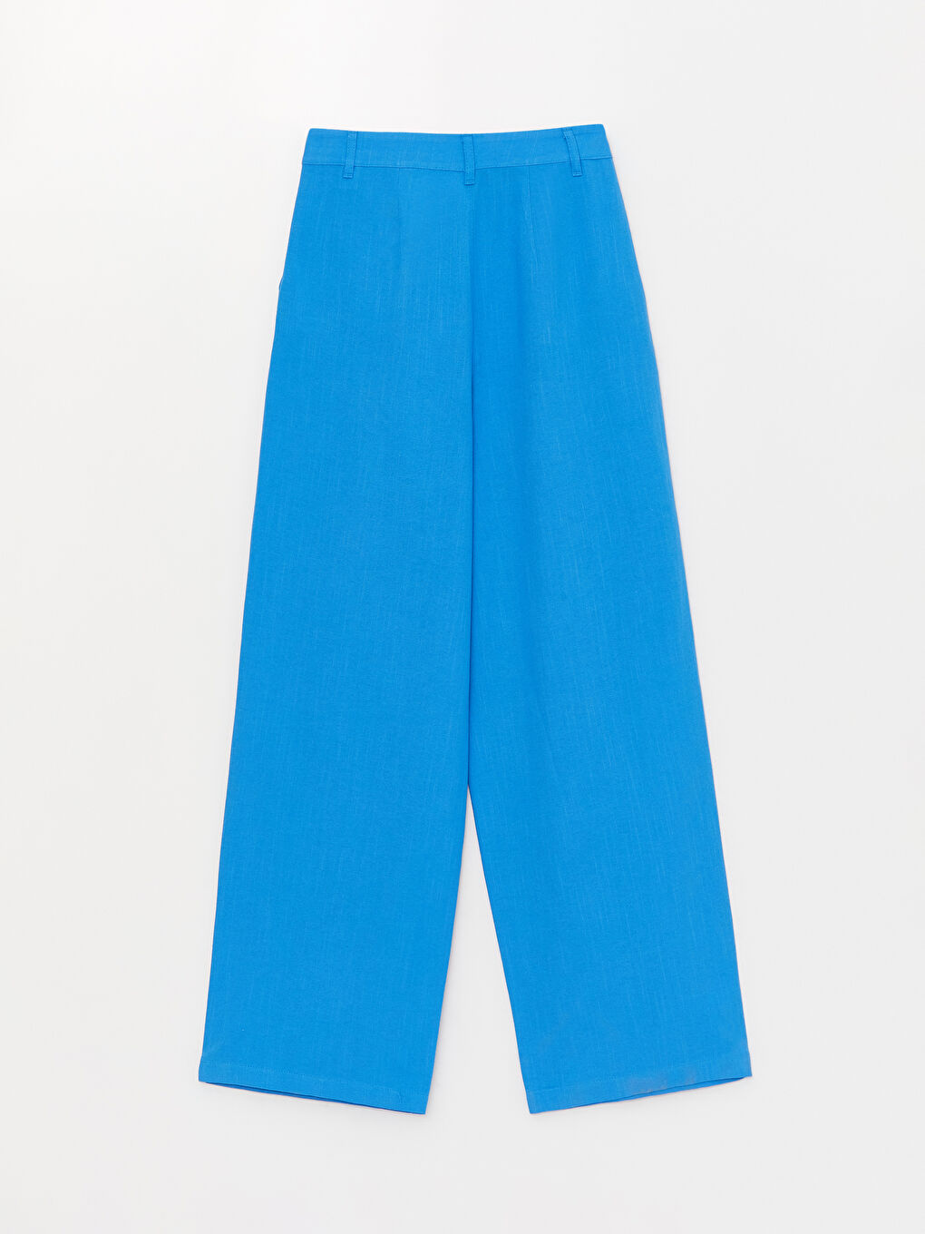 Relaxed Fit Plain Linen Blend Women's Trousers-6