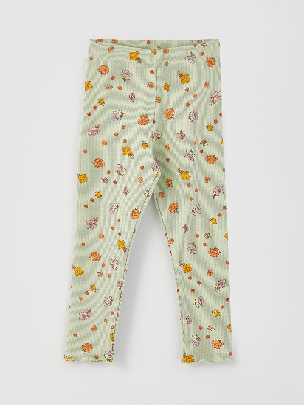 تيشيرت كم طويل بياقة دائرية مطبوع للبنات الرضع مع بنطلون ضيق - طقم من قطعتين-2