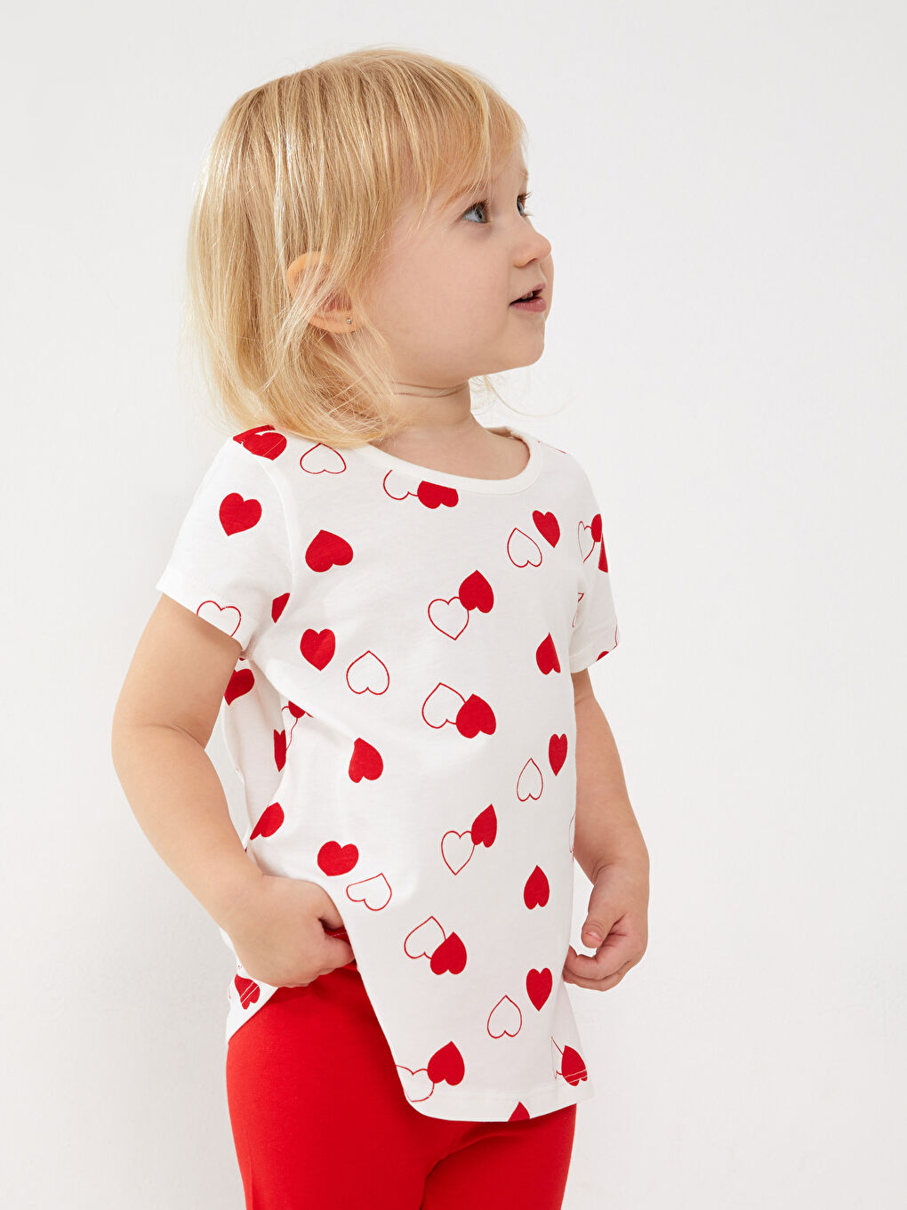 Ensemble T-Shirt et Leggings Imprimés Bébé Fille Col Rond Lot de 2-1