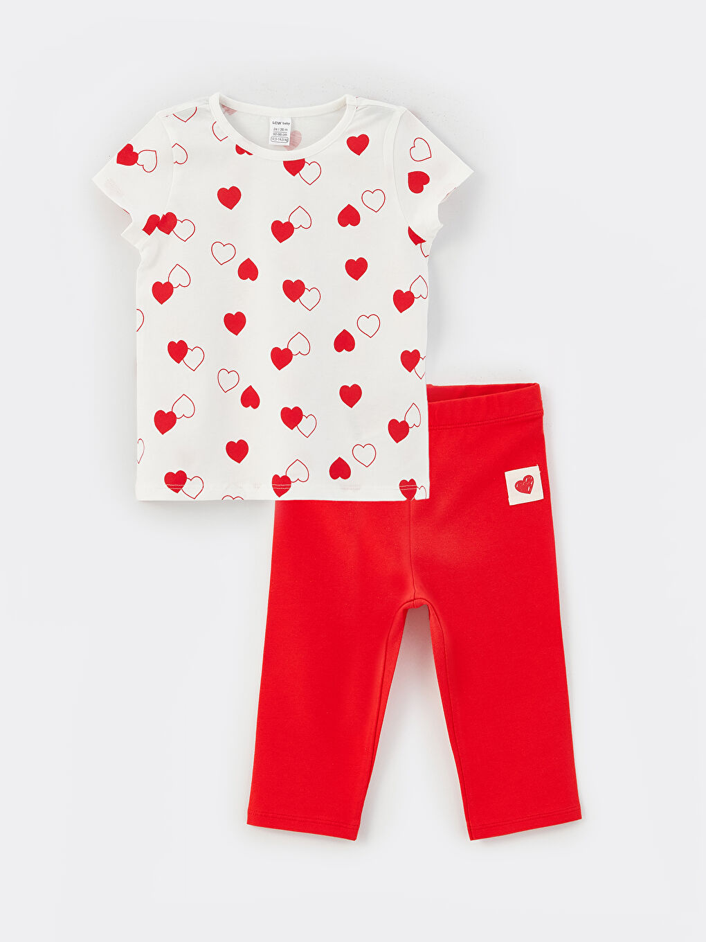 Ensemble T-Shirt et Leggings Imprimés Bébé Fille Col Rond Lot de 2-4