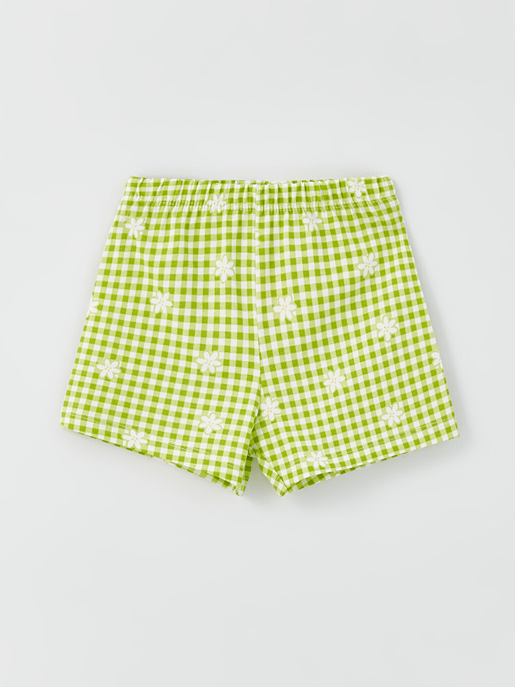 Beyaz Bisiklet Yaka Baskılı Kız Bebek Tişört ve Şort 2'li Takım-2