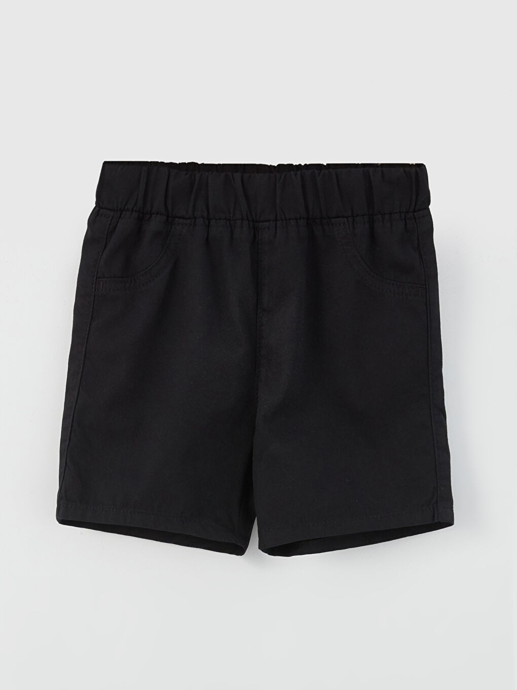 Beyaz Hakim Yaka Kısa Kollu Erkek Bebek Gömlek ve Şort 2'li Takım-2