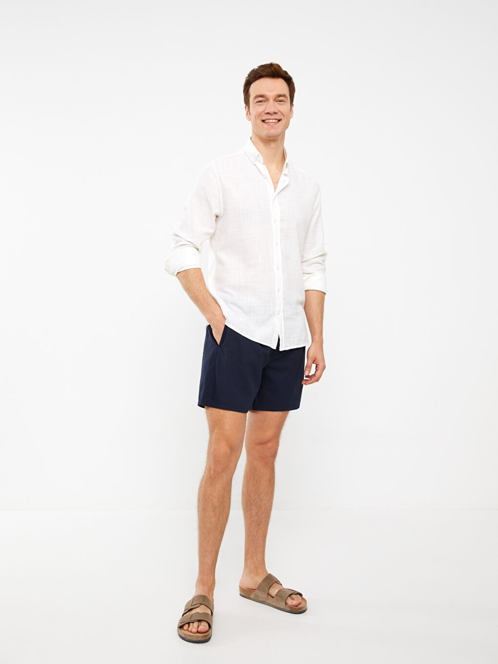 Basic Men's Short Swim Shorts -S3H036Z8-DWP