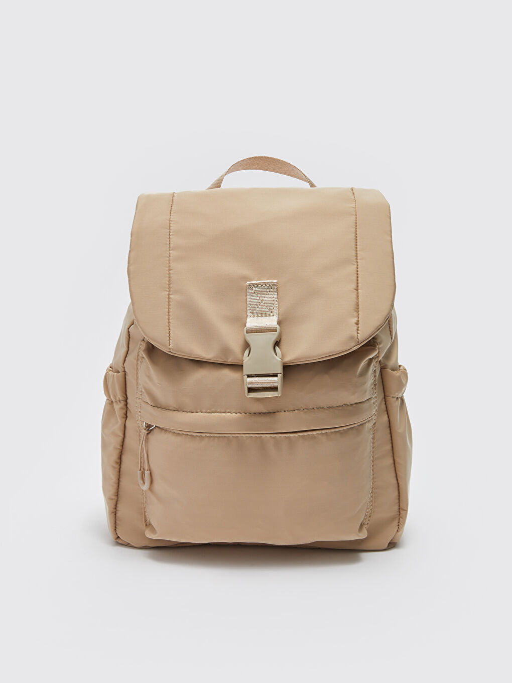 Bej Paraşüt Kumaş Kadın Sırt Çantası