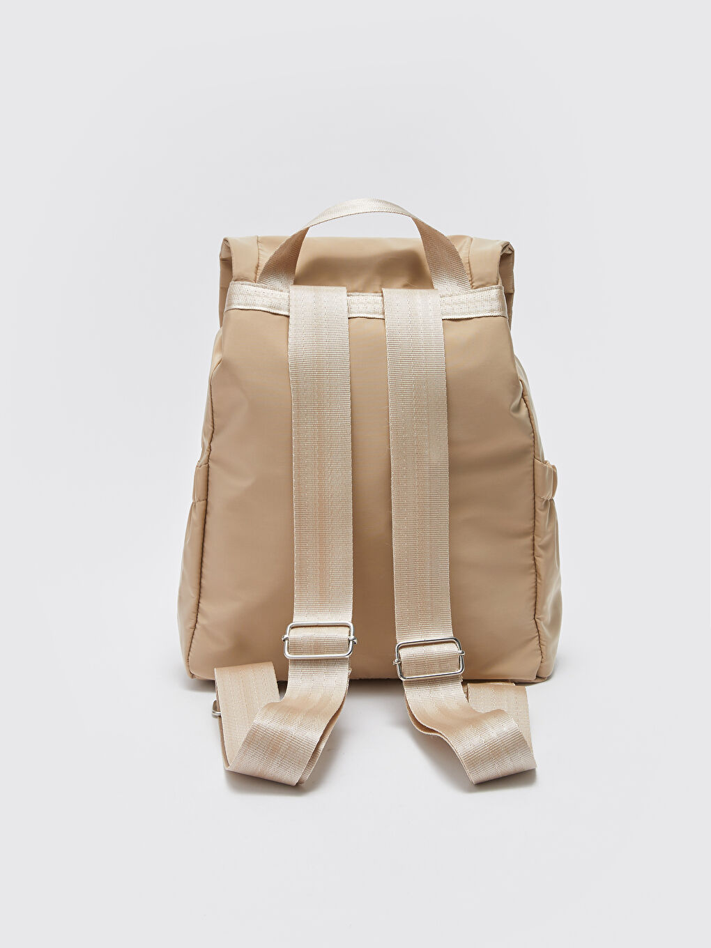 Bej Paraşüt Kumaş Kadın Sırt Çantası-2