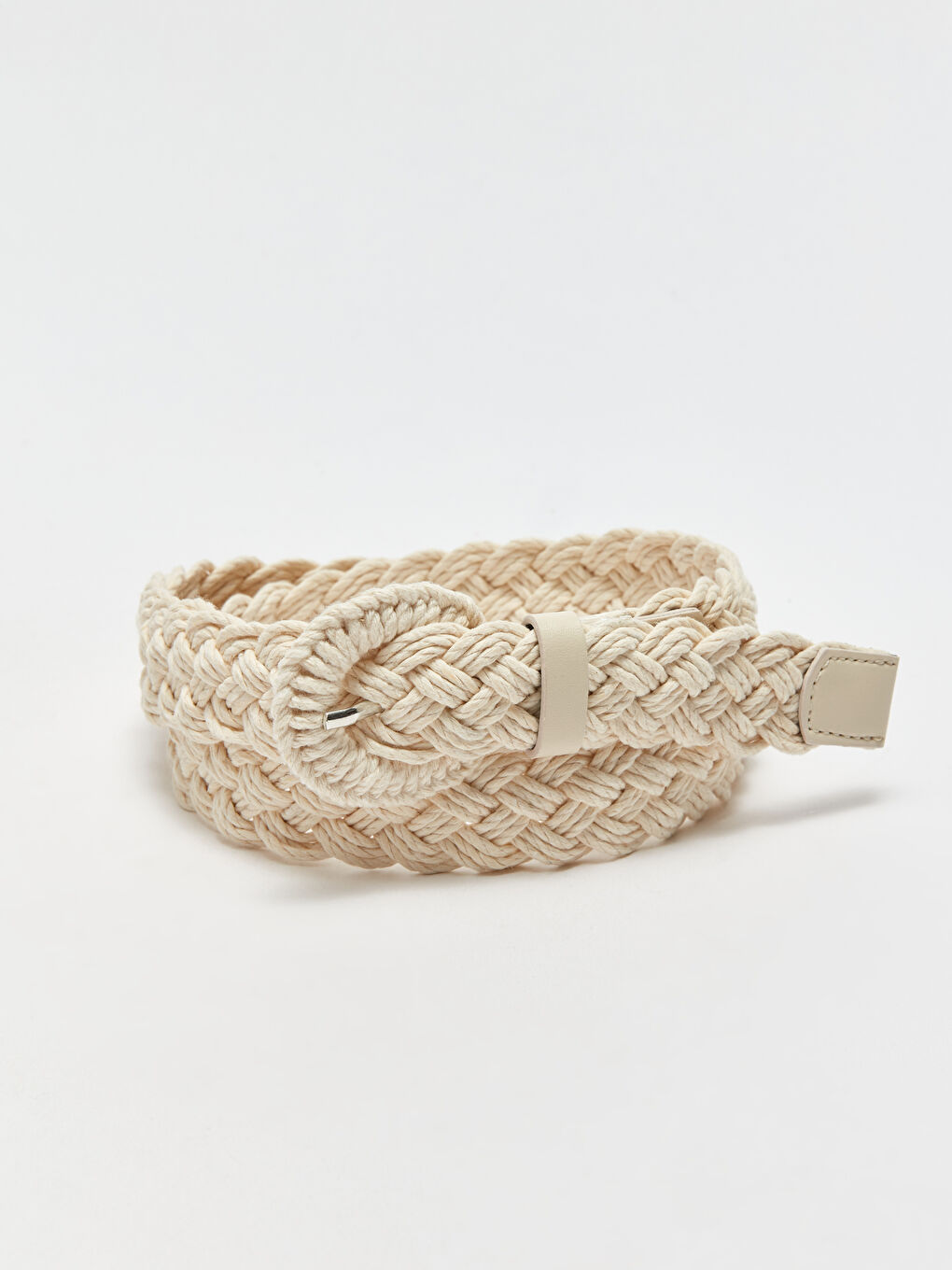 Ekru Hasır Kadın Kemer