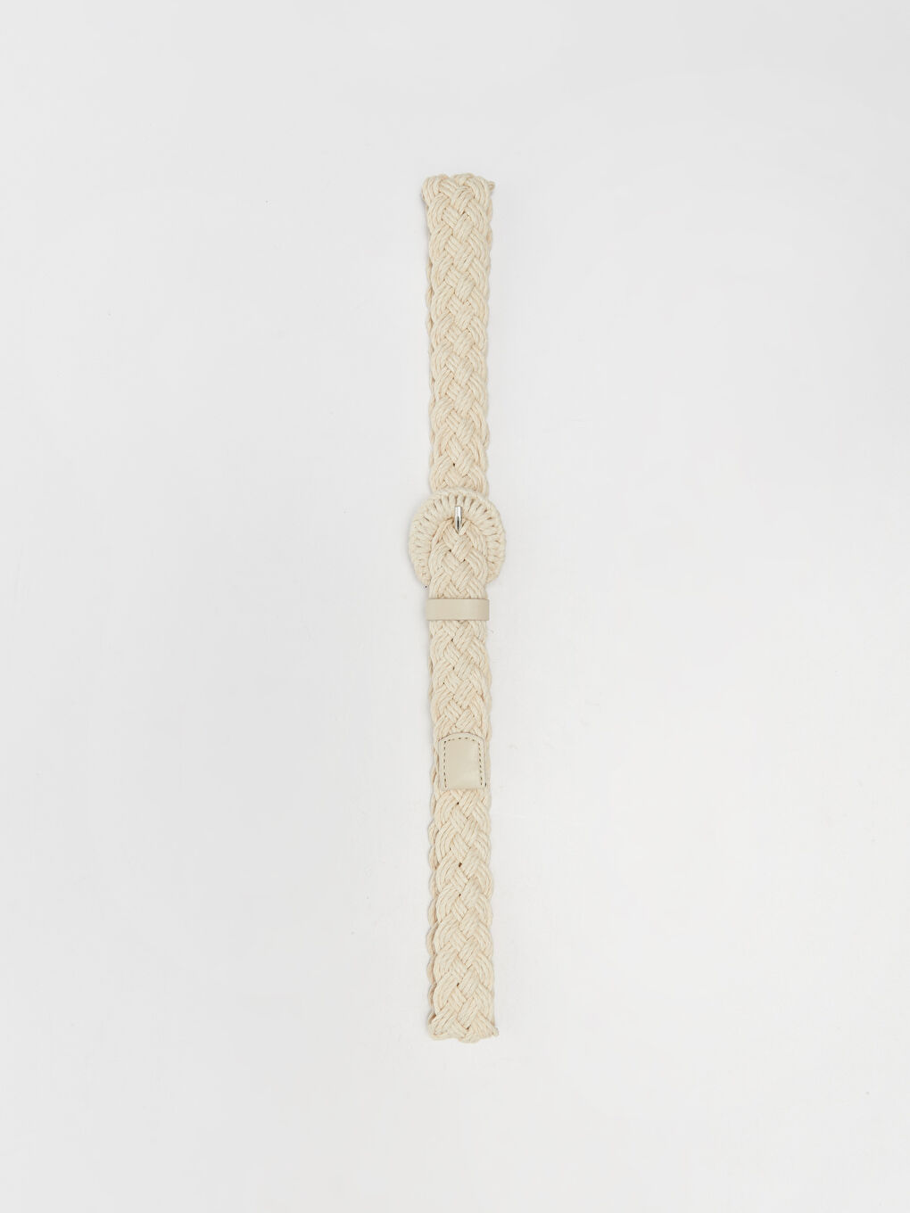 Ekru Hasır Kadın Kemer-1