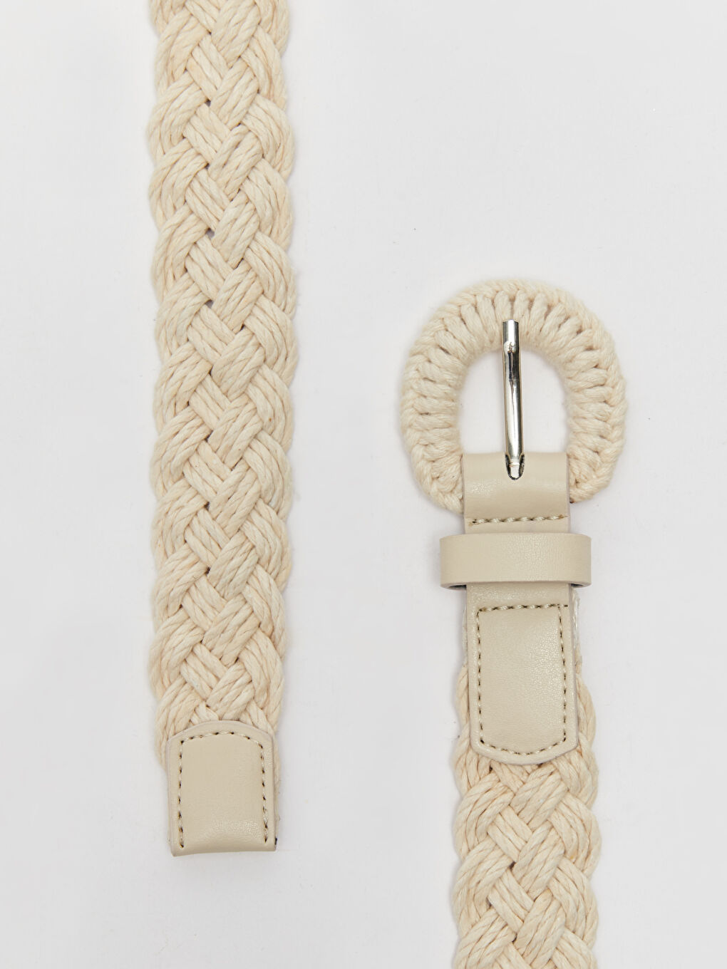 Ekru Hasır Kadın Kemer-2