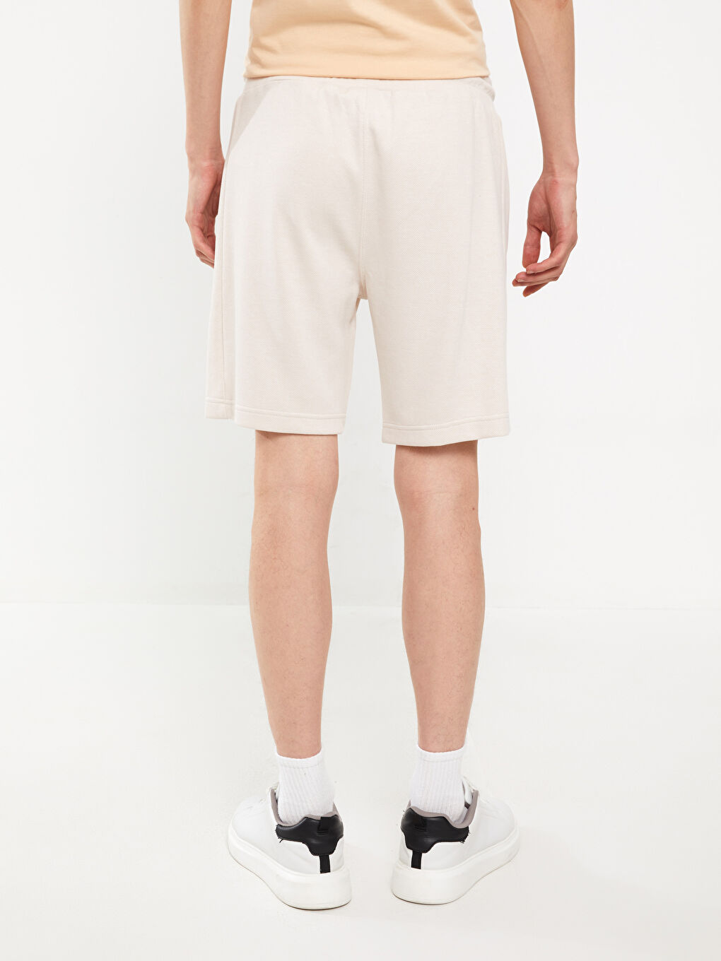 Slim Fit Binding Detail Men's Shorts -S3H060Z8-S1Y