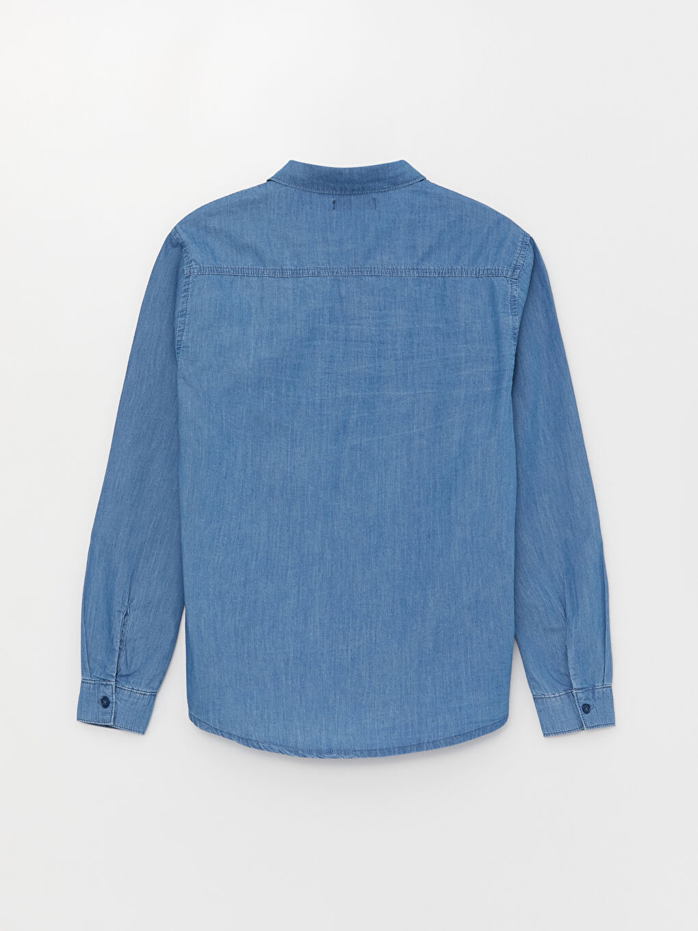 Regular Fit Long Sleeve Men's Denim Shirt -S3H079Z8-311