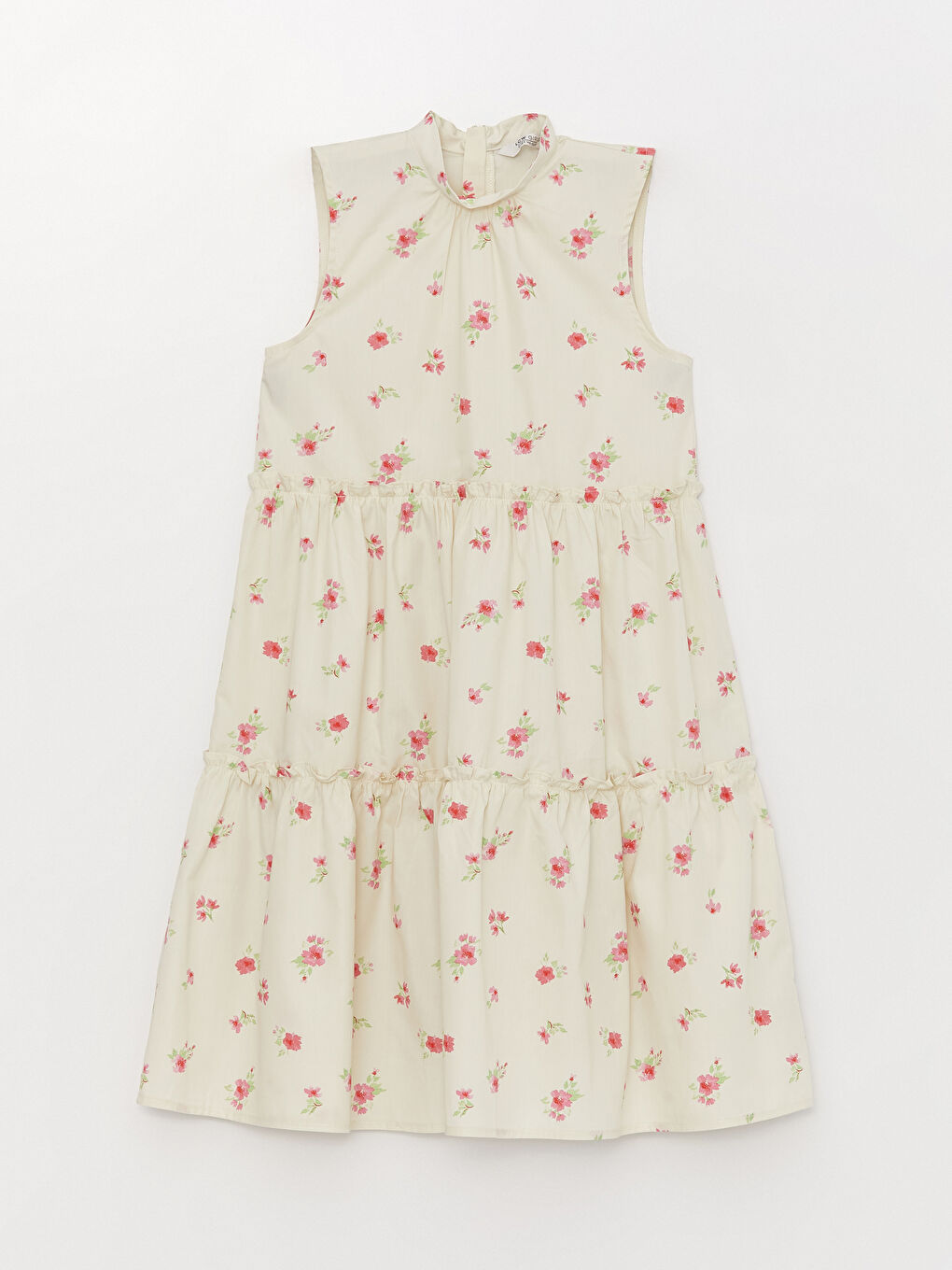 LC Waikiki High Neck Printed Girls' Dress -S3H089Z4-LRF