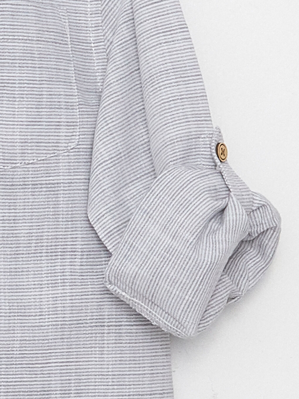 Ұзын жең жолақты ұл бала жейде мен шалбар 2 данадан тұратын жинақ-3