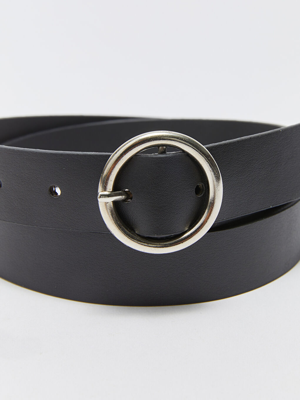 Siyah Deri Görünümlü Kadın Kemer-3