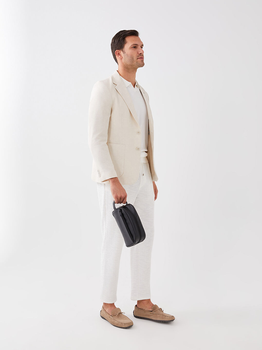 حقيبة يد للرجال بمظهر الجلد-1