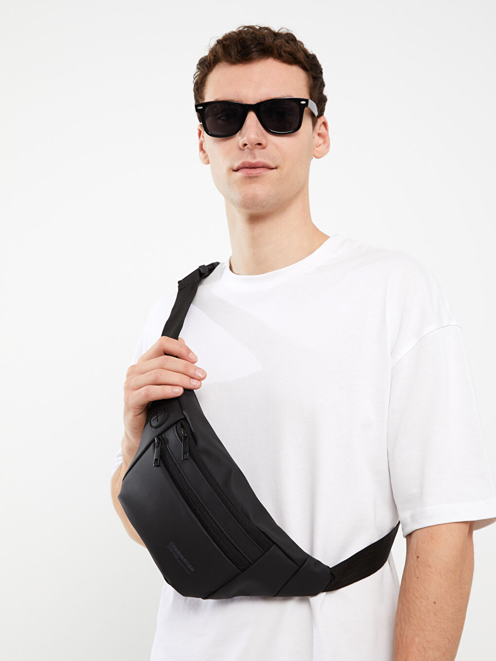 LCW ACCESSORIES Faux Leather Men's Waist Bag -S3H133Z8-HUC