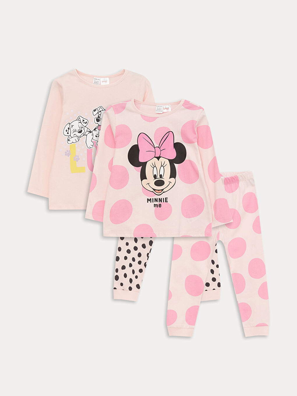 Ensemble de Pyjama Disney Imprimé Bébé Fille Col Rond Manches Longues 2-Pièces