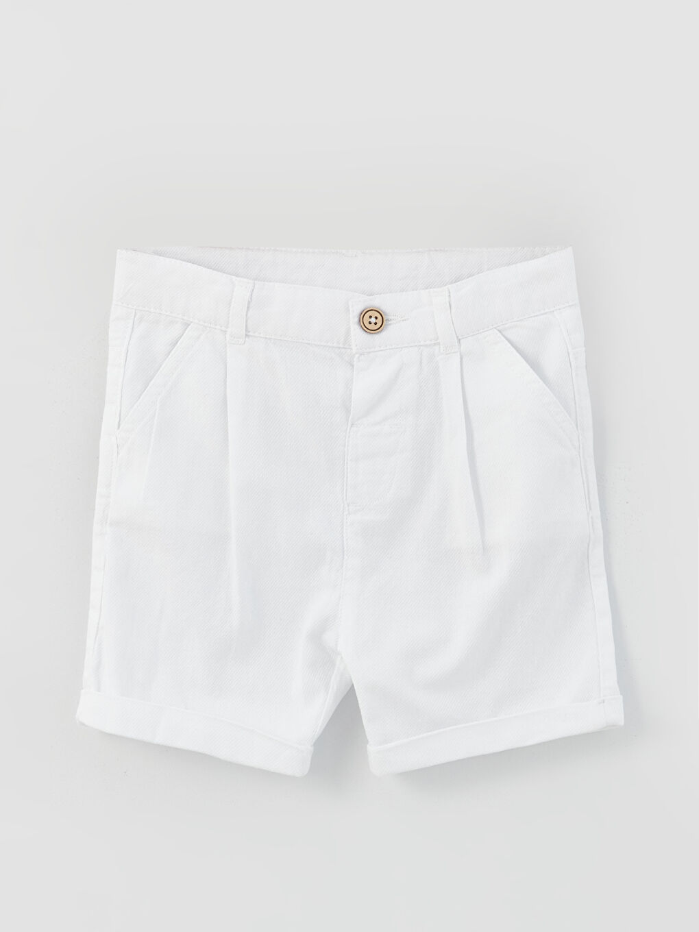 Beyaz Basic Erkek Bebek Şort-2