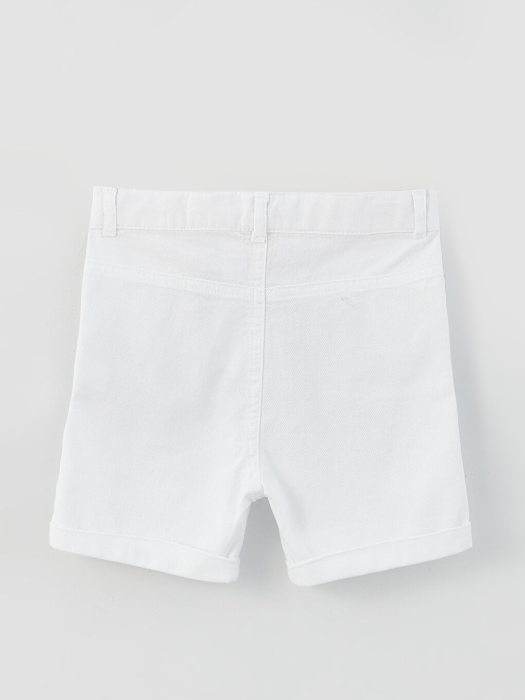Beyaz Basic Erkek Bebek Şort-3