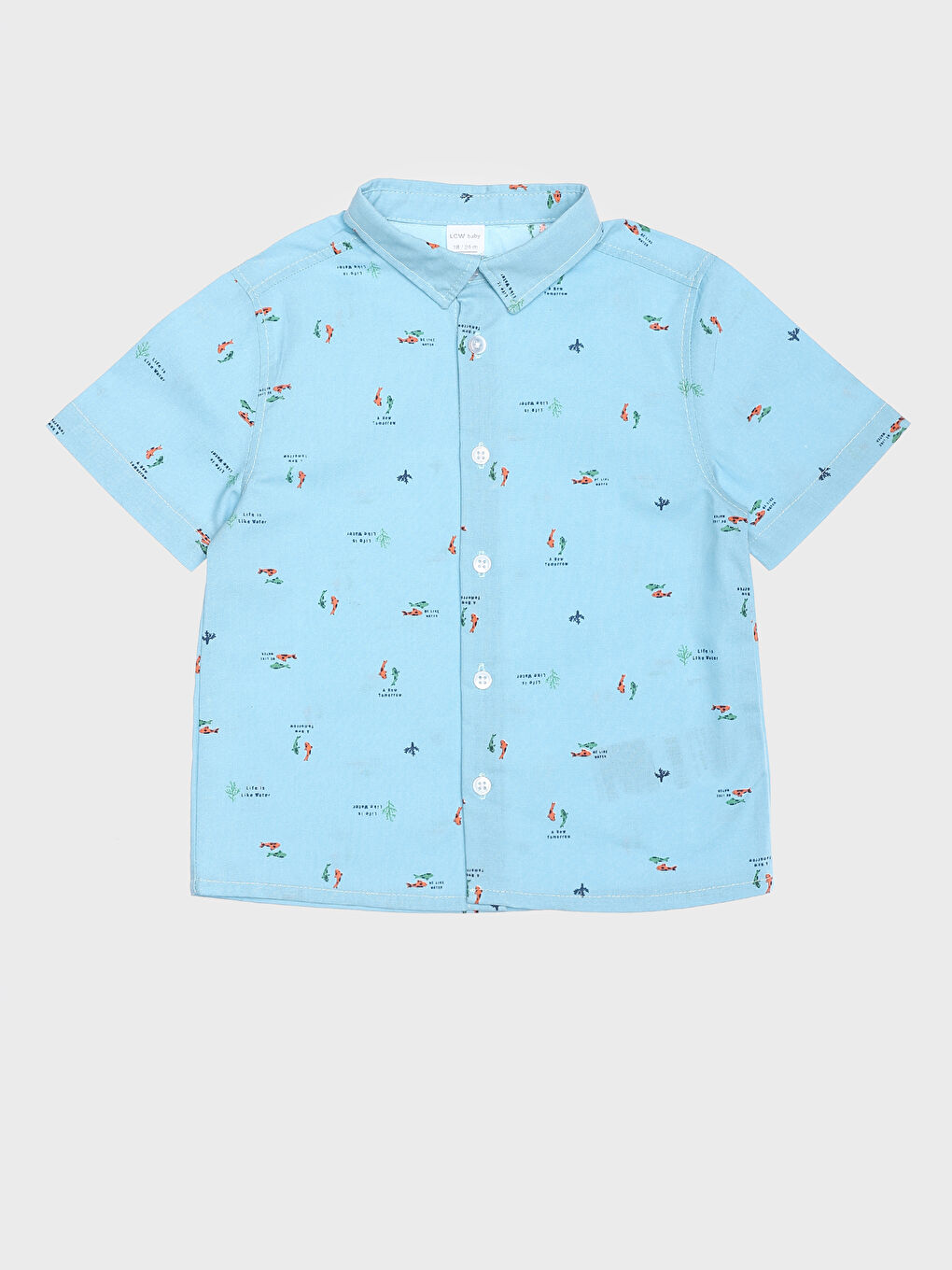 LCW baby Short Sleeve Printed Baby Boys' Shirt -S3H141Z1-LQQ