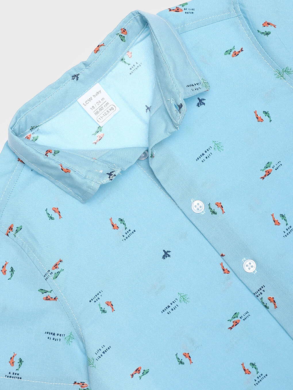 LCW baby Short Sleeve Printed Baby Boys' Shirt -S3H141Z1-LQQ