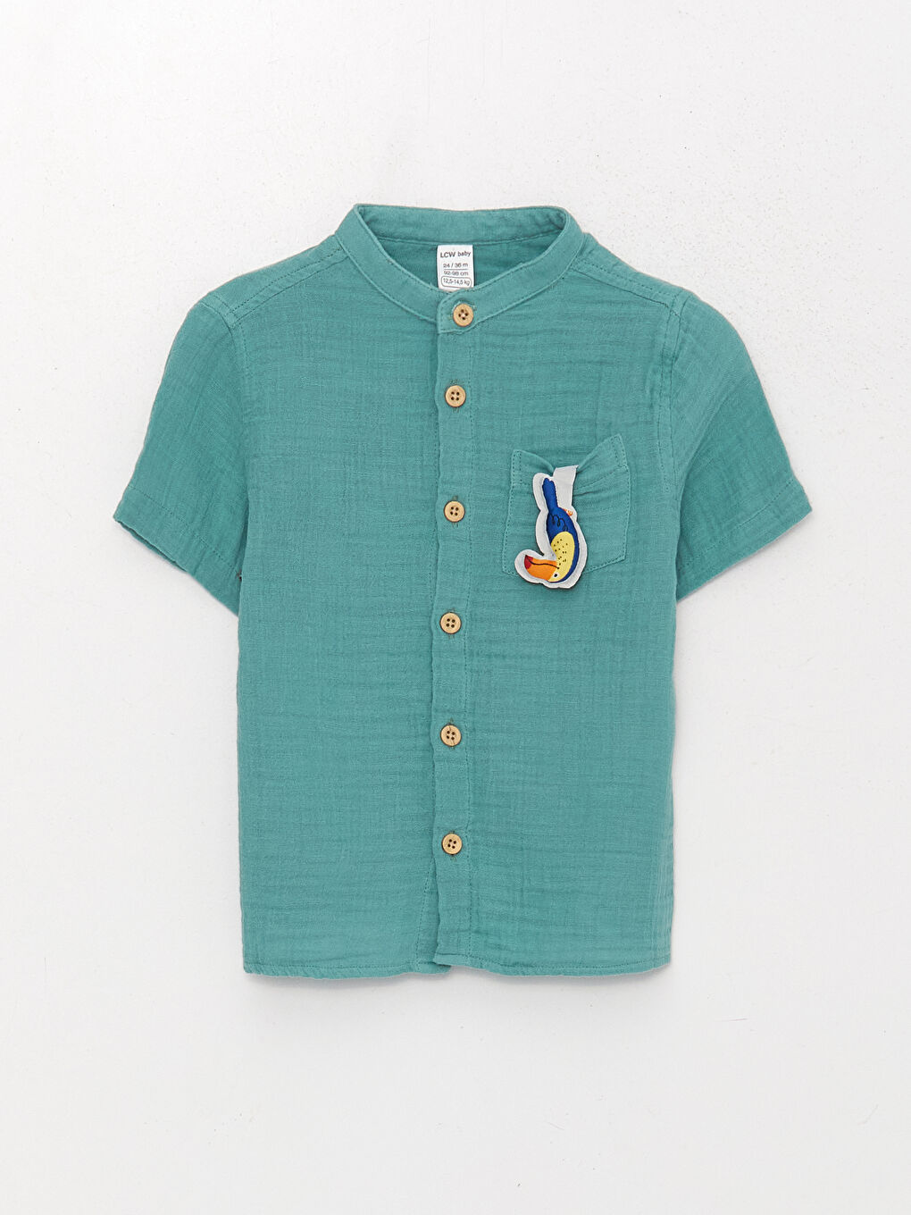 Grandad Collar Short Sleeve Baby Boys' Shirt