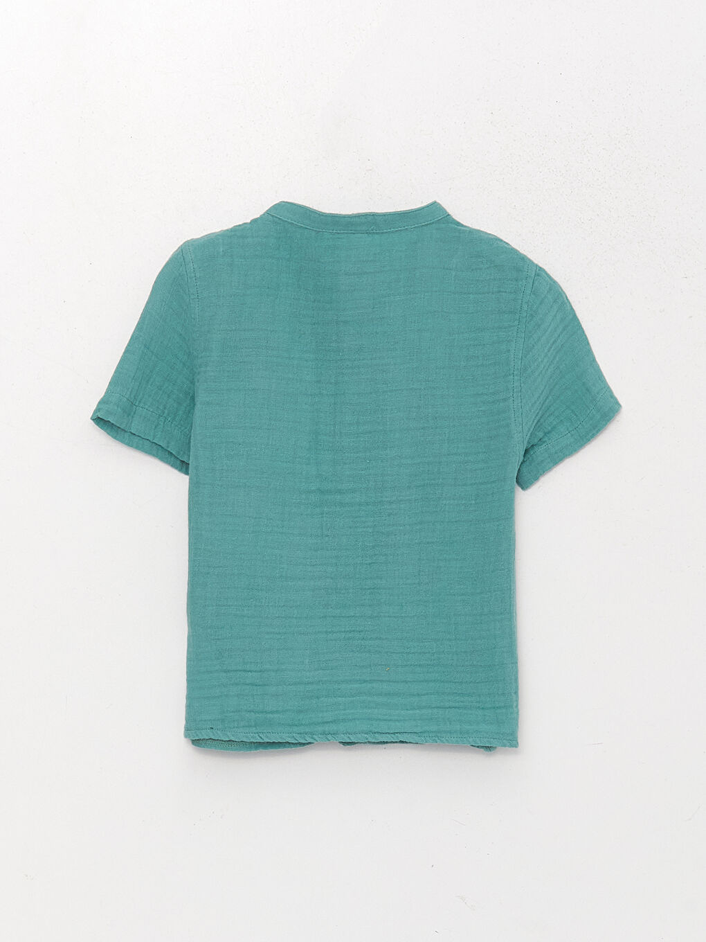 Grandad Collar Short Sleeve Baby Boys' Shirt-1