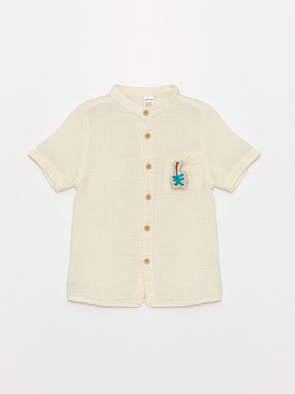 Chemise à Col Mao à Manches Courtes pour Bébé Garçons