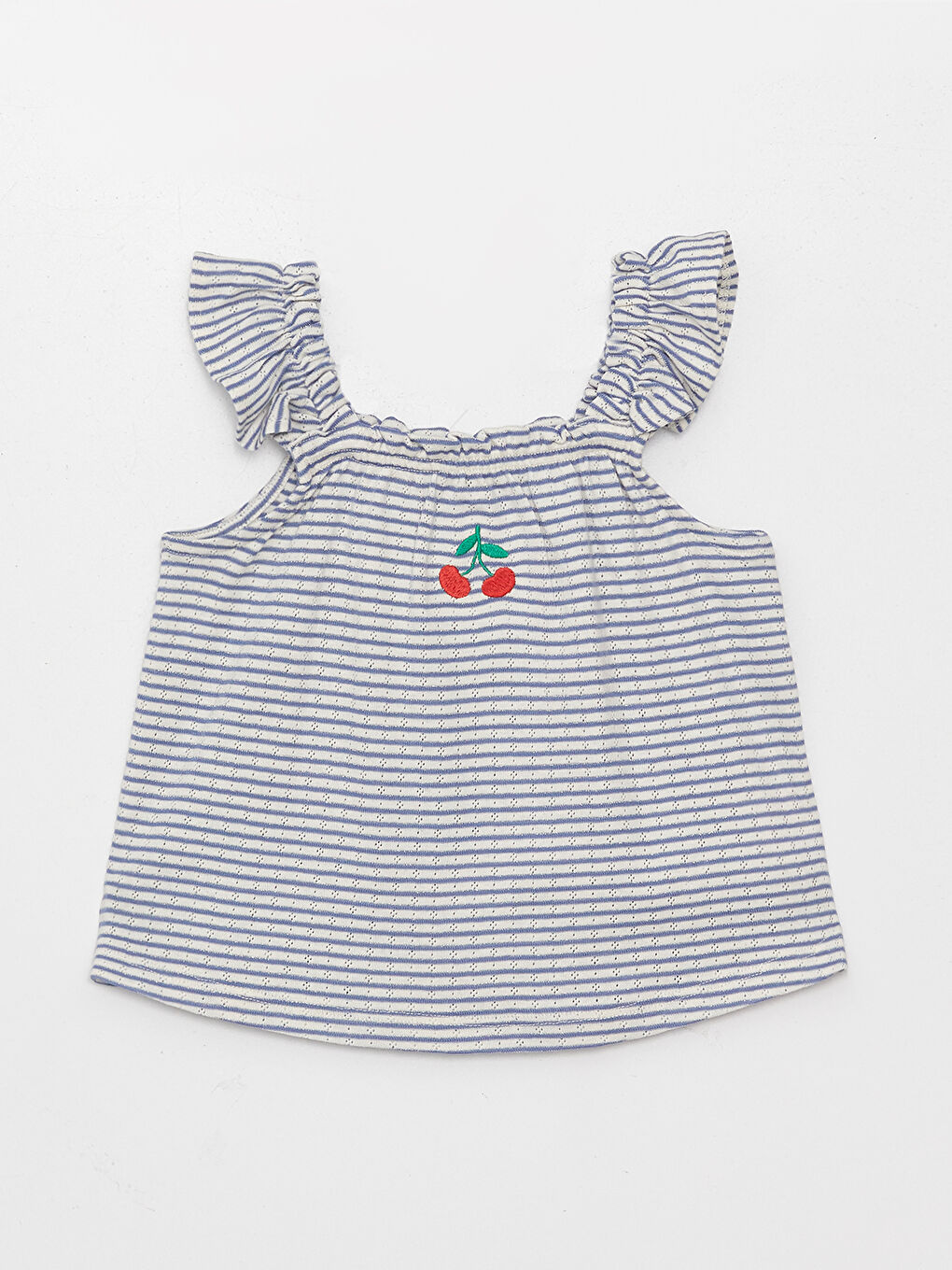 İndigo U Yaka Askılı Kız Bebek Bluz ve Tayt 2'li-1