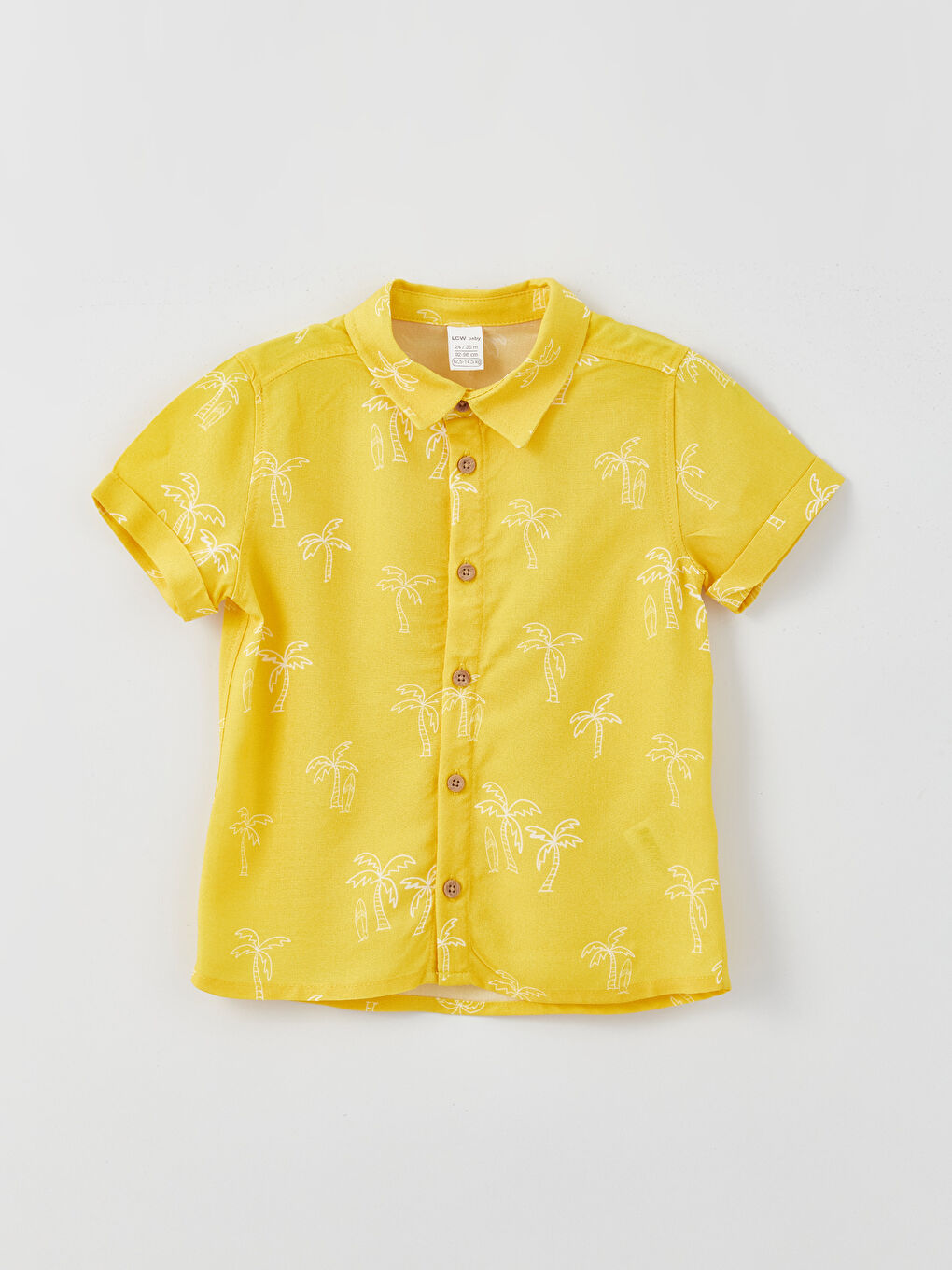 Short Sleeve Patterned Baby Boy Shirt and Shorts 2-Pack Set-1