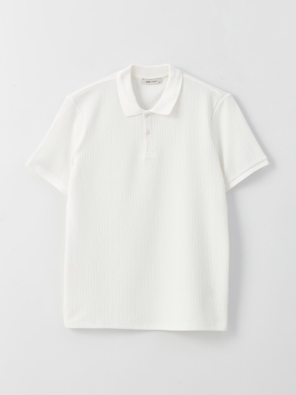 Ekru Polo Yaka Kısa Kollu Erkek Tişört-5