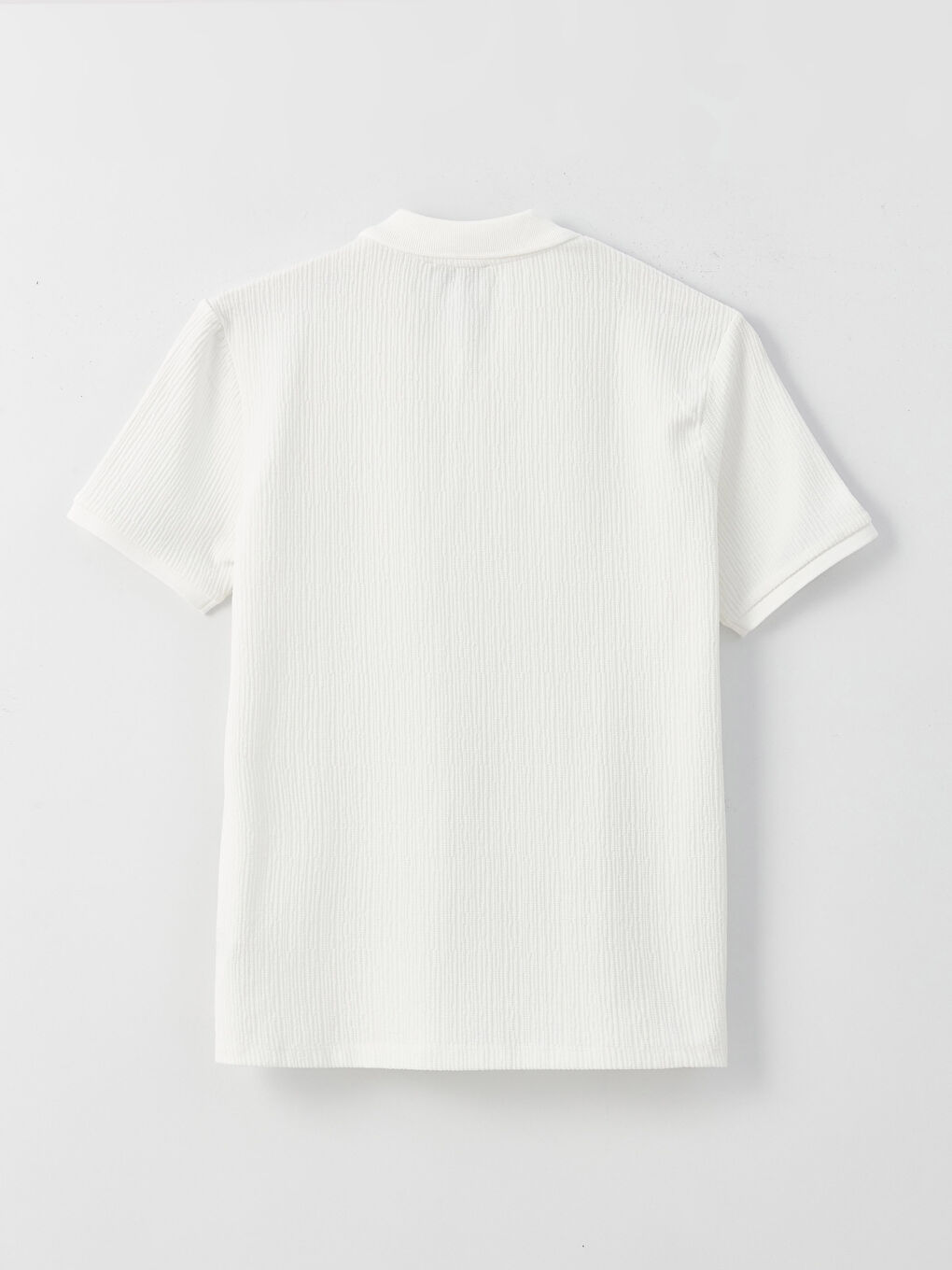 Ekru Polo Yaka Kısa Kollu Erkek Tişört-6