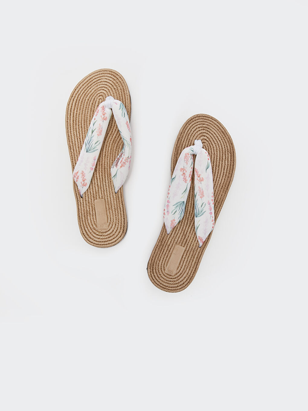 Pembe Hasır Detaylı Parmak Arası Kadın Plaj Terliği-2