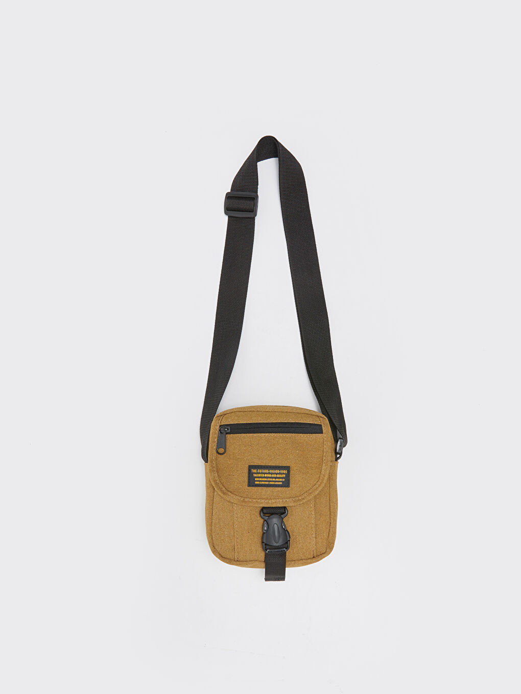 Tag Detail Canvas Men's Crossbody Bag -S3H178Z8-H3W