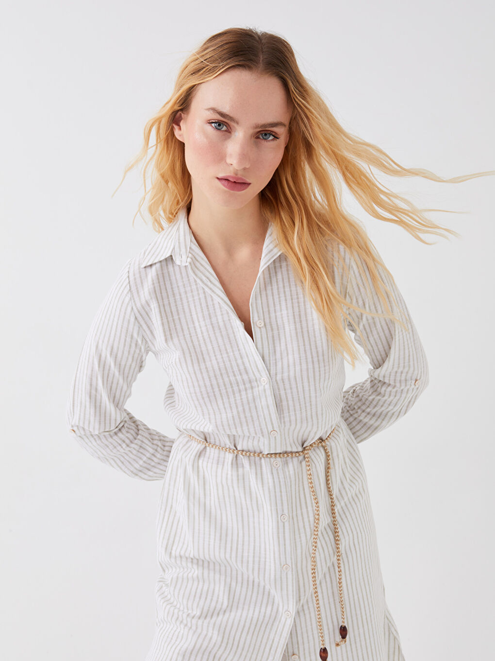 Tunique Chemise Rayée pour Femmes-2