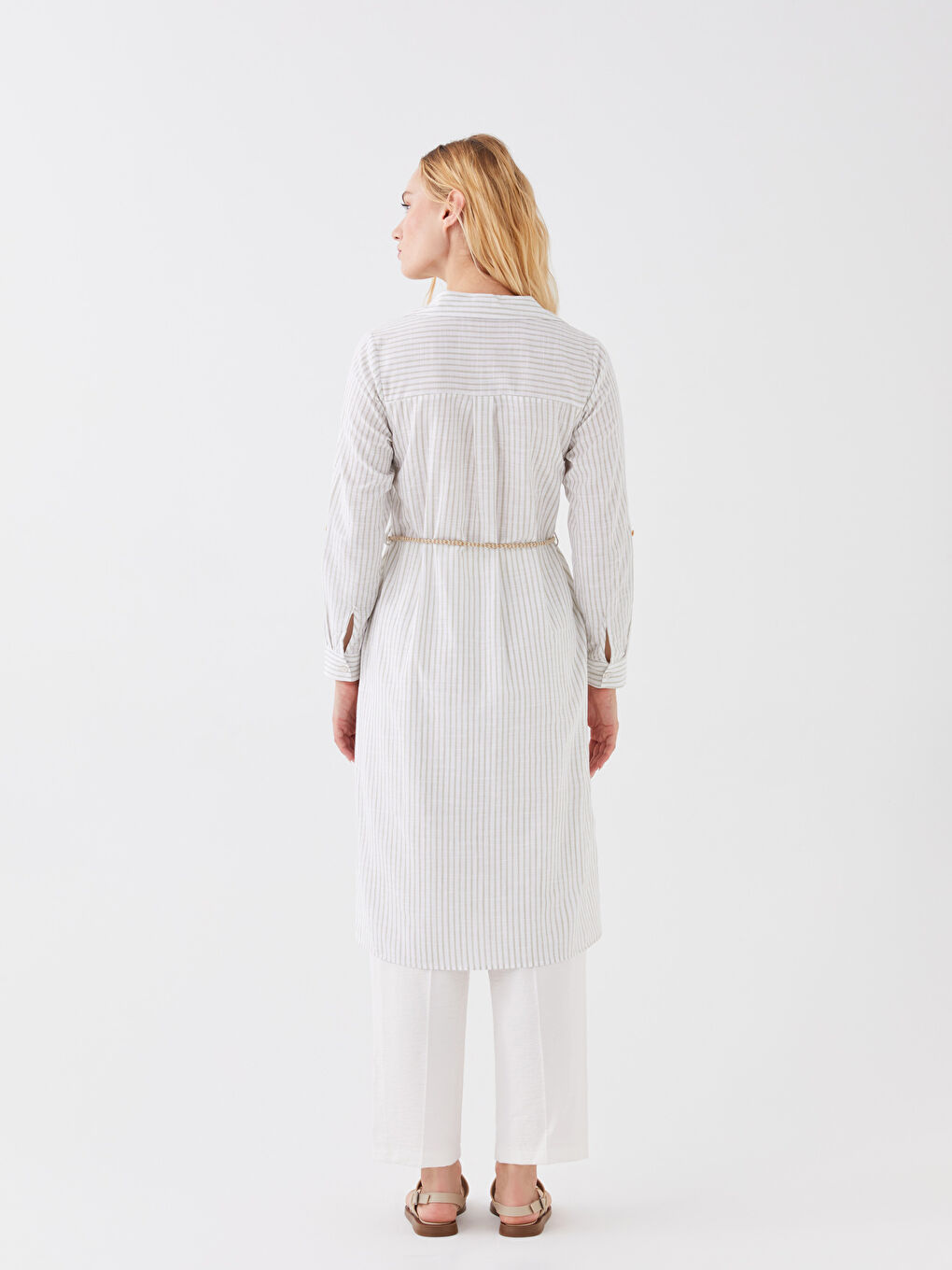 Tunique Chemise Rayée pour Femmes-4