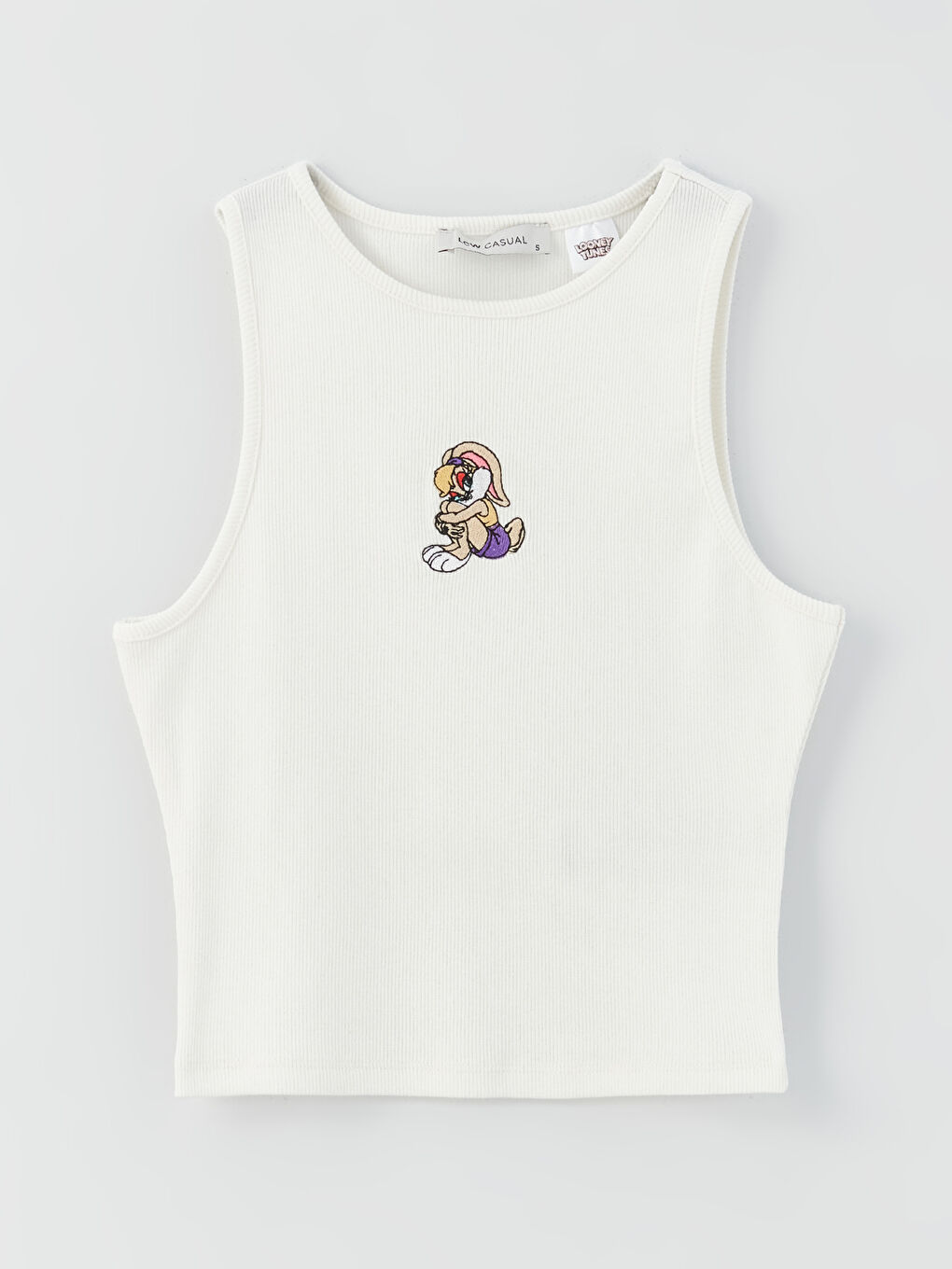 LCW Vision Crew Neck Lola Bunny Women's Printed Crop -S3H211Z8-R9J