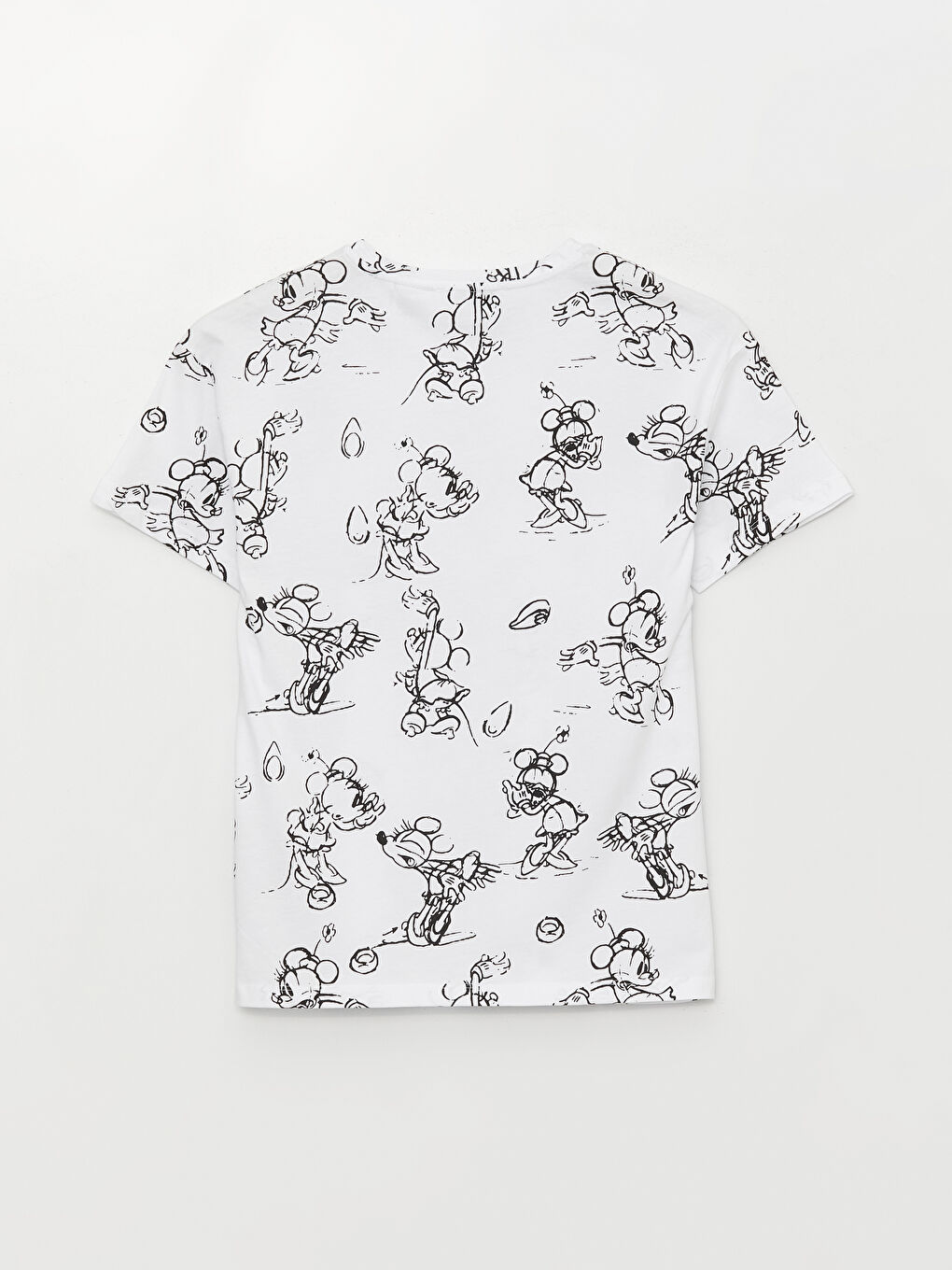 LCW Vision Rundhalsausschnitt Minnie Mouse Bedrucktes Kurzarm T-Shirt für Damen -S3H216Z8-LU7