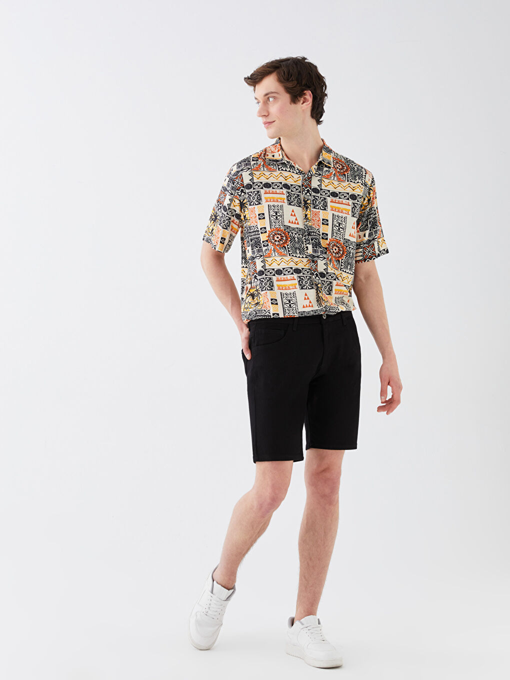Slim Fit Mens Jean Shorts -S3H241Z8-CVL