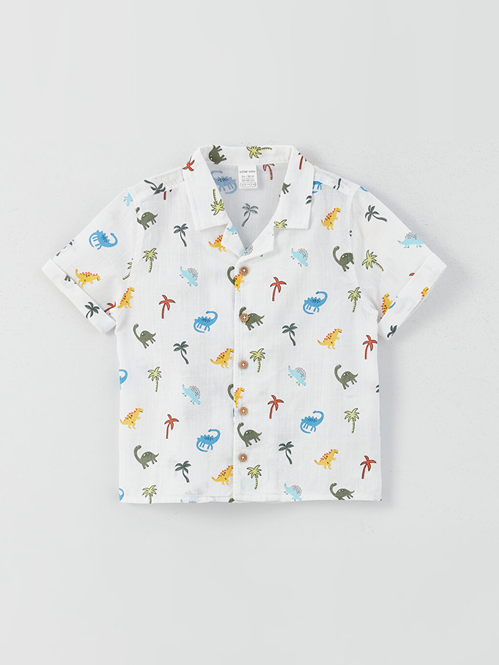 Принтті қысқа жеңді нәресте ұлдарға арналған көйлек пен шорты 2 данадан тұратын жинақ-1