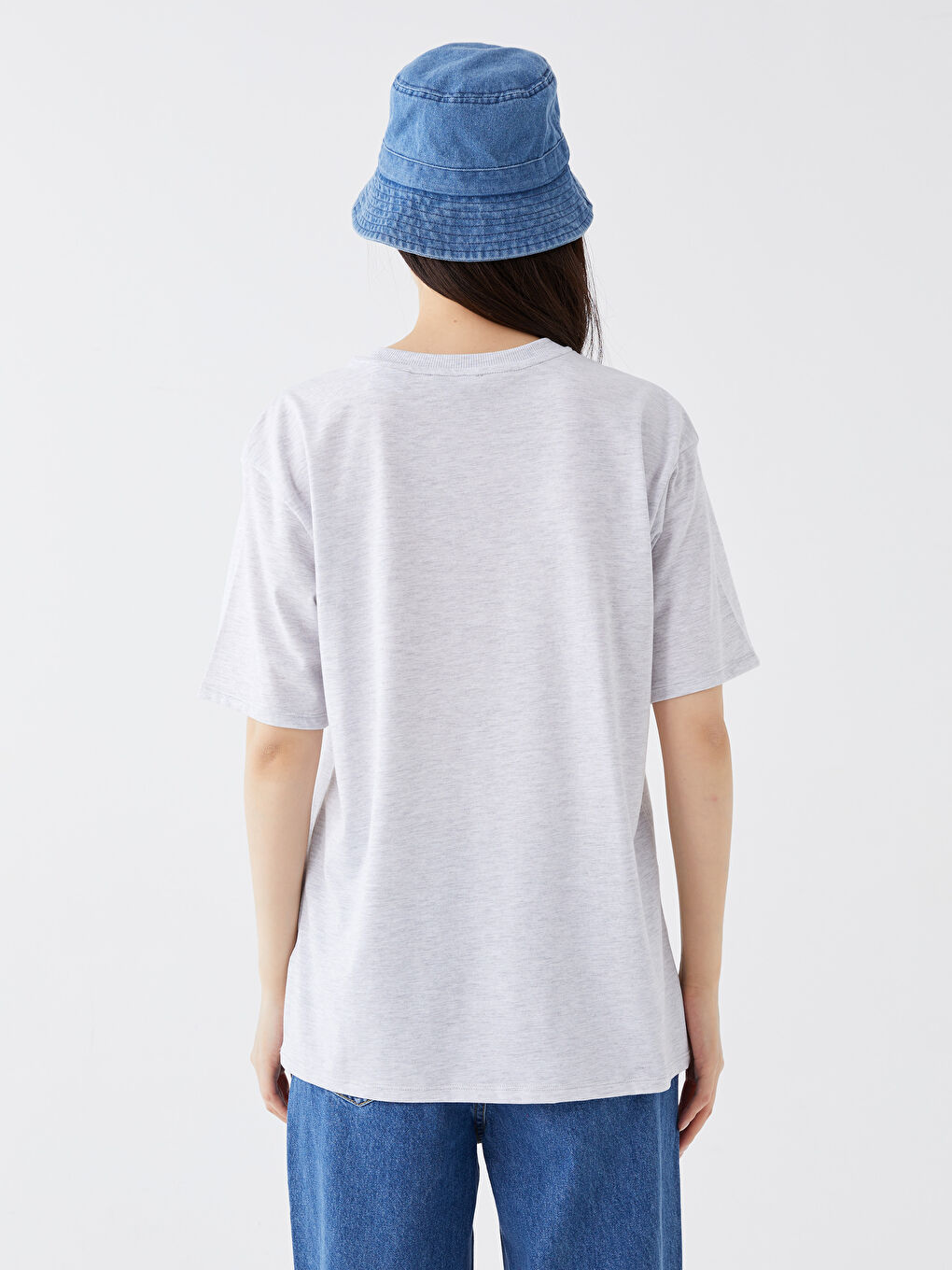 LCW Vision Crew Neck Lola and Bugs Bunny Printed Short Sleeve Oversize Women's T-Shirt -S3H247Z8-EFN