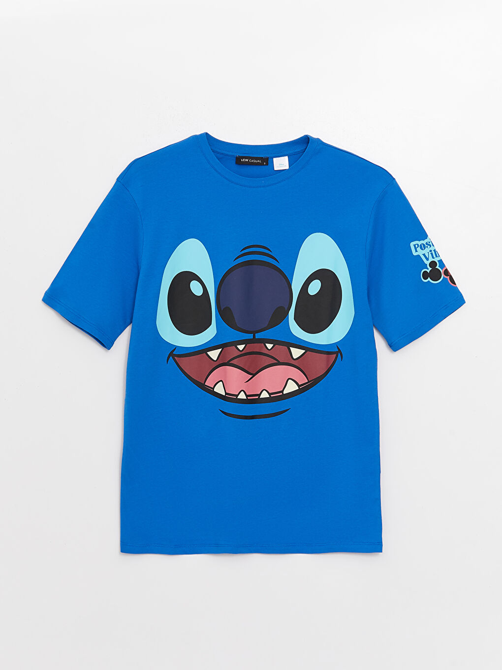 Tricou Supradimensionat pentru Femei cu Guler Rotund, Imprimat Lilo & Stitch, Mânecă Scurtă-5
