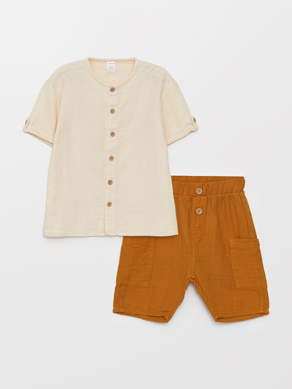 футболка с круглым вырезом и коротким рукавом и шорты для малышей мальчиков-3