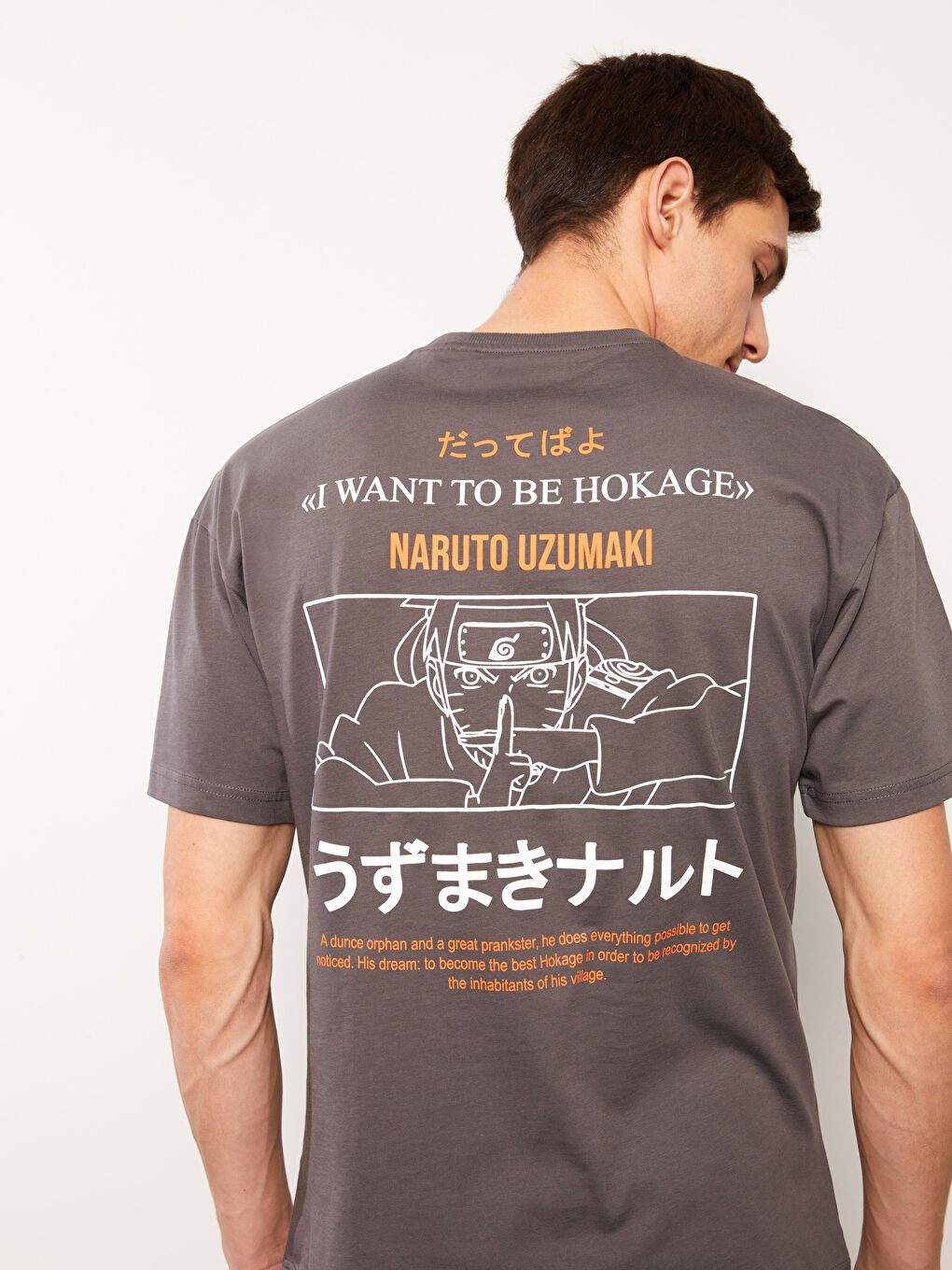 XSIDE Crew Neck Short Sleeve Naruto Printed Jersey Men's T-Shirt -S3H270Z8-E93