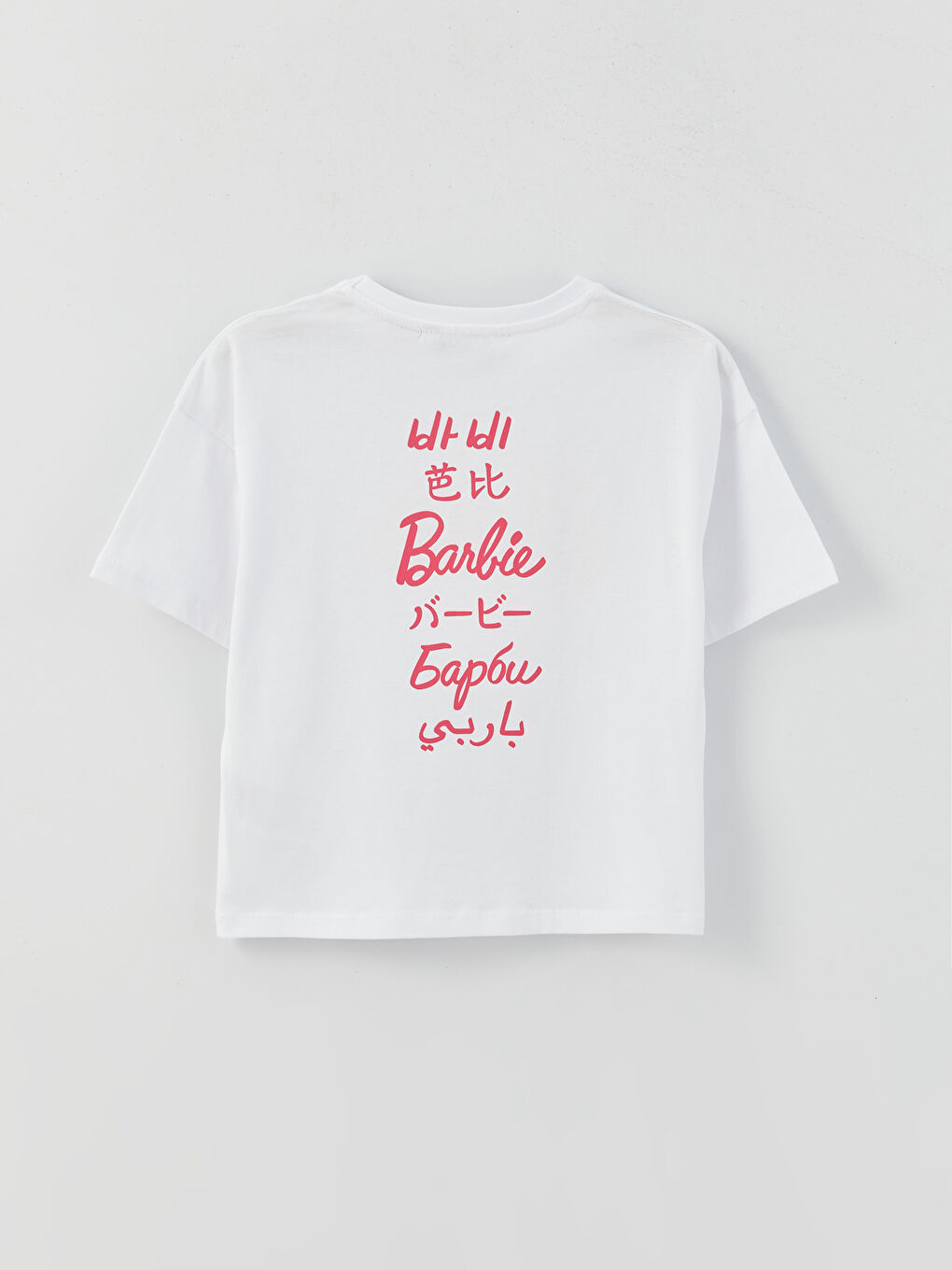 T-shirt pour Filles à Manches Courtes Imprimé Barbie à Col Rond-3