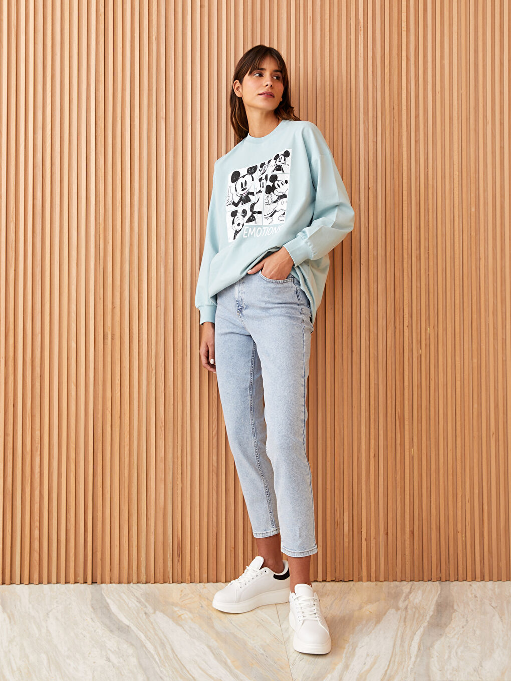 Blugi Slim Mom pentru Femei