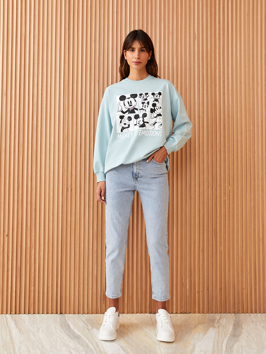 Blugi Slim Mom pentru Femei-1