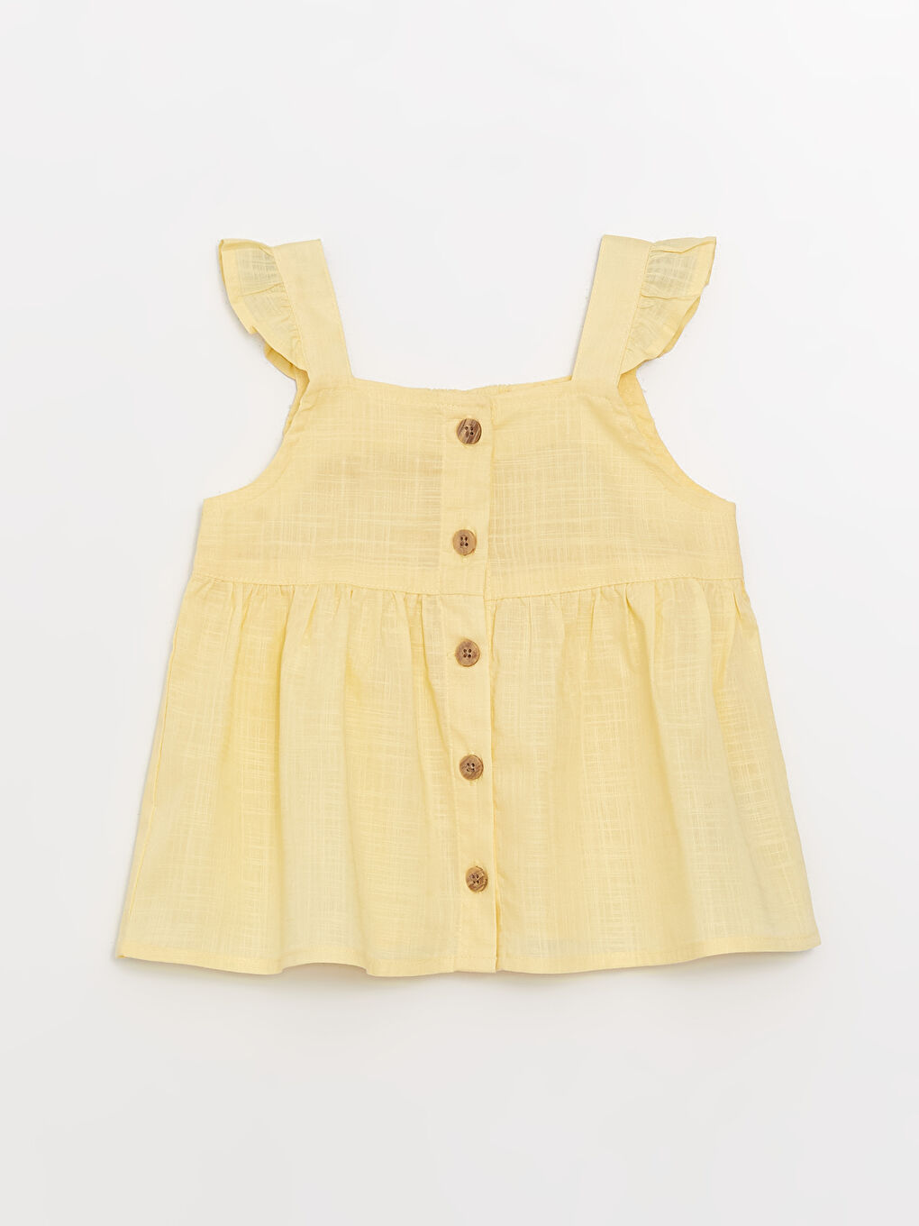 Square Collar Strappy Baby Girls' Blouse and Shorts 2 Pack Set-1