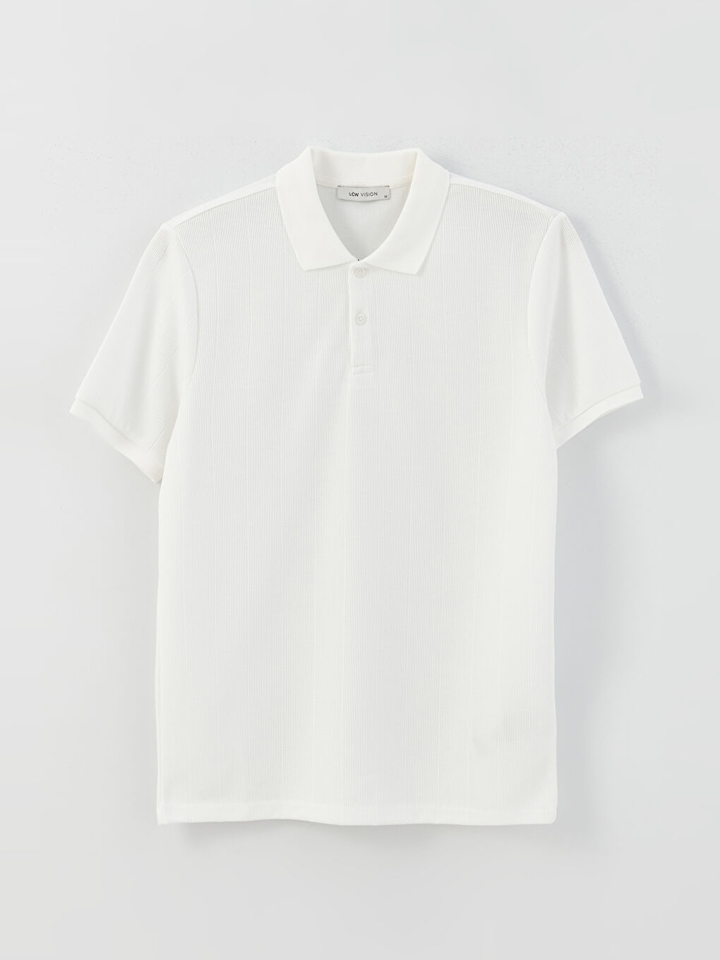 Ekru Polo Yaka Kısa Kollu Erkek Tişört-5